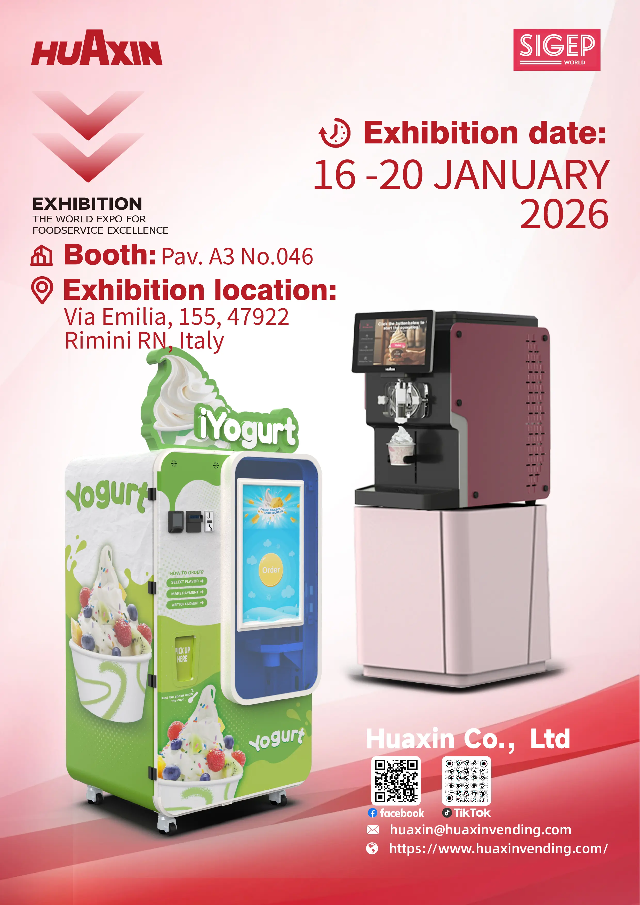 Huaxin Invites You to SIGEP WORLD——Unlock New Business Opportunities for Intelligent Ice Cream Machines