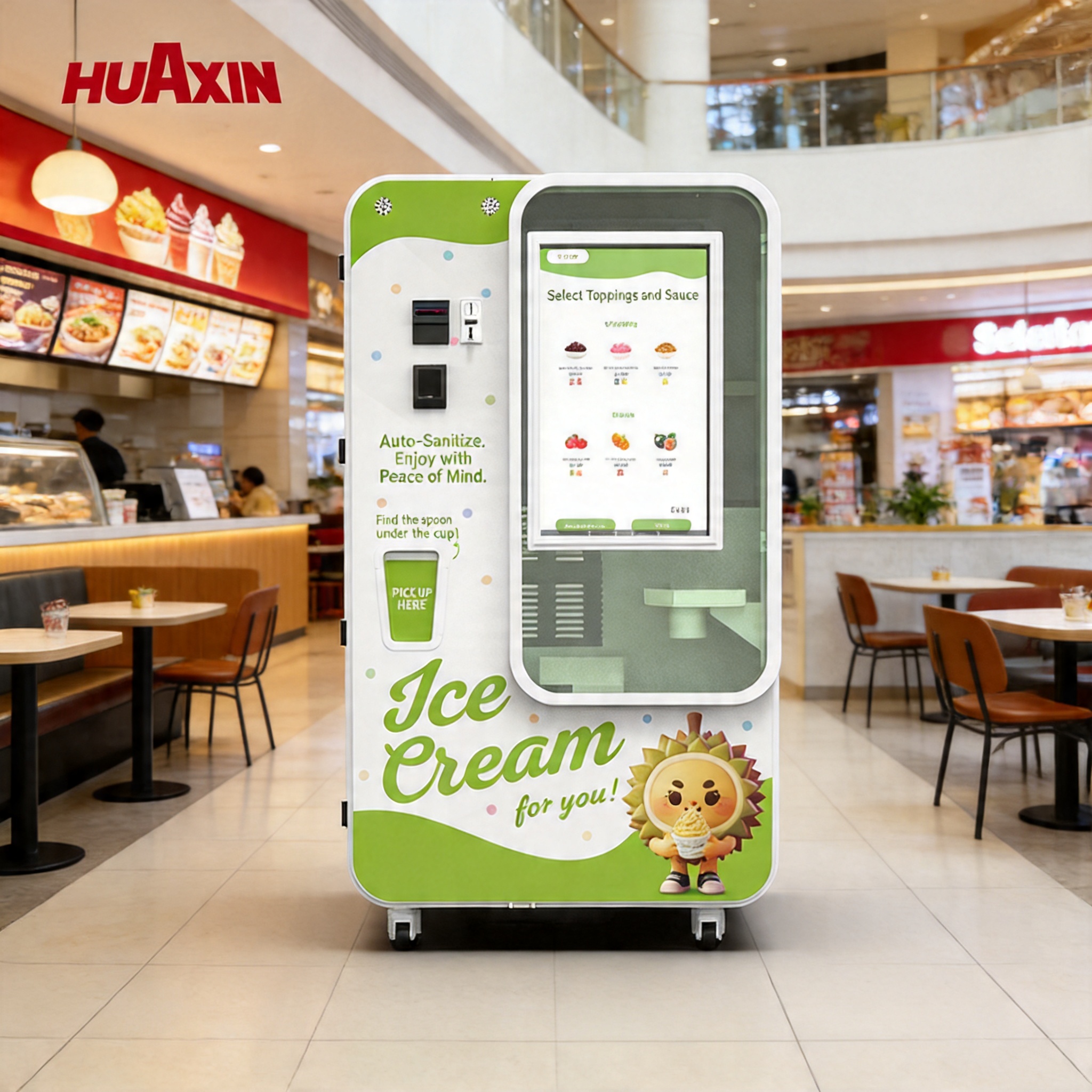 Commercial Smart Soft Serve Ice Cream Vending Machine: 24/7 Unmanned High-Profit Solution