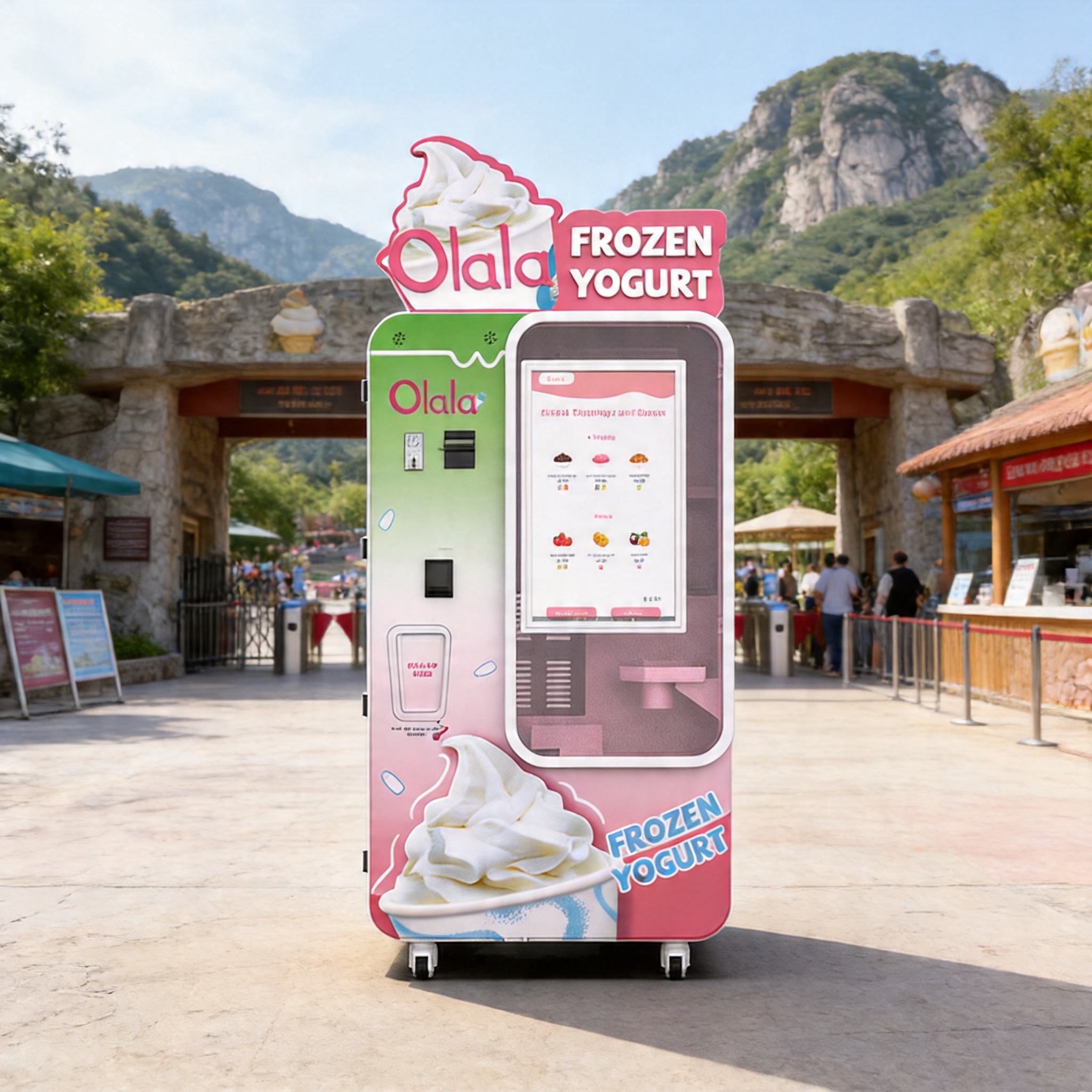 Commercial Fully Automated Smart Soft Serve Ice Cream Vending Machine - High-Profit Unmanned Kiosk