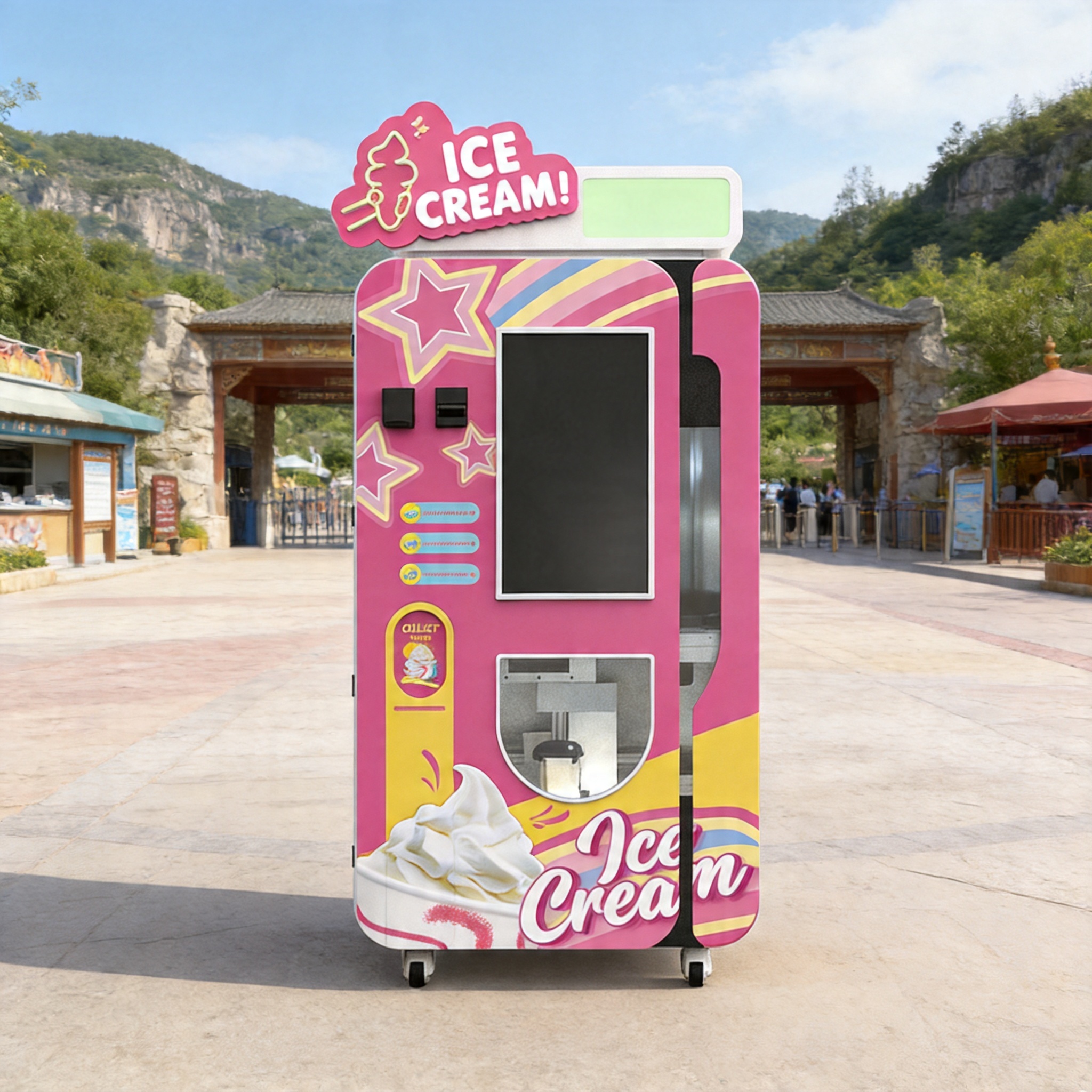 Robotic Ice Cream Station | 24/7 Unattended Kiosk for Passive Income