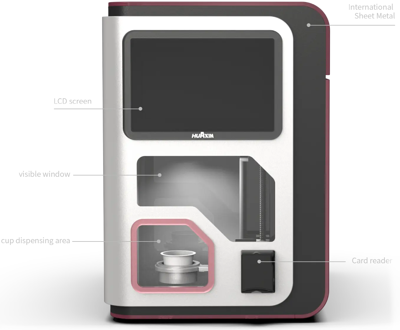 Desktop ice cream vending machine component details