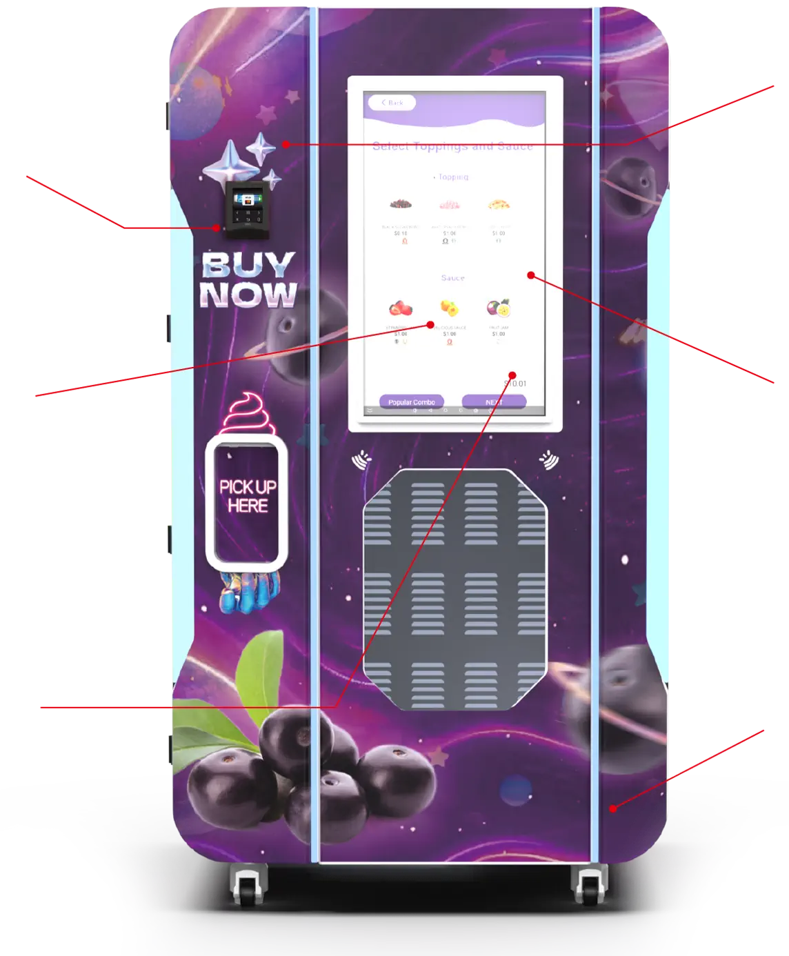 Customized Huaxin ice cream vending machine