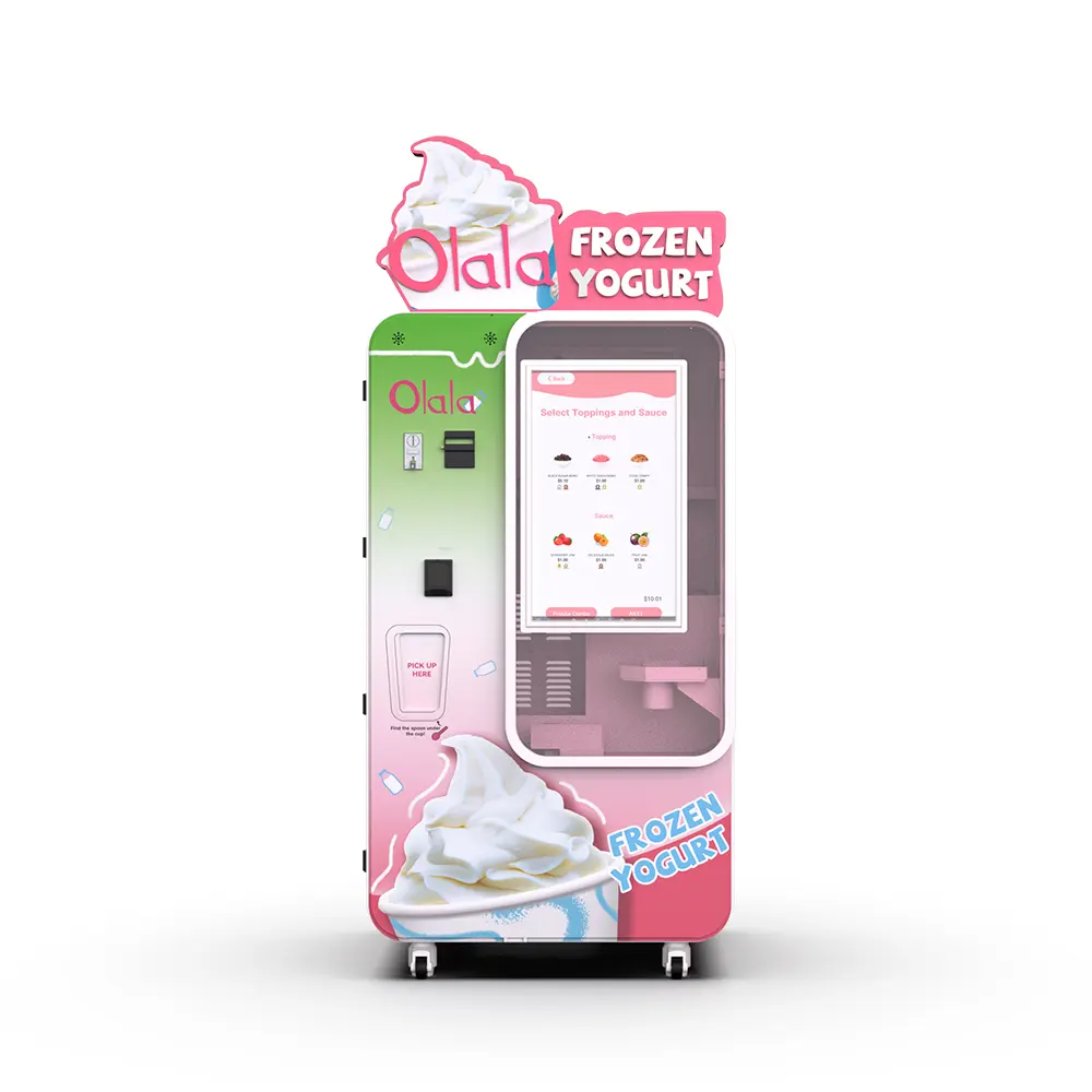 Colorful ice cream vending machine for young consumers