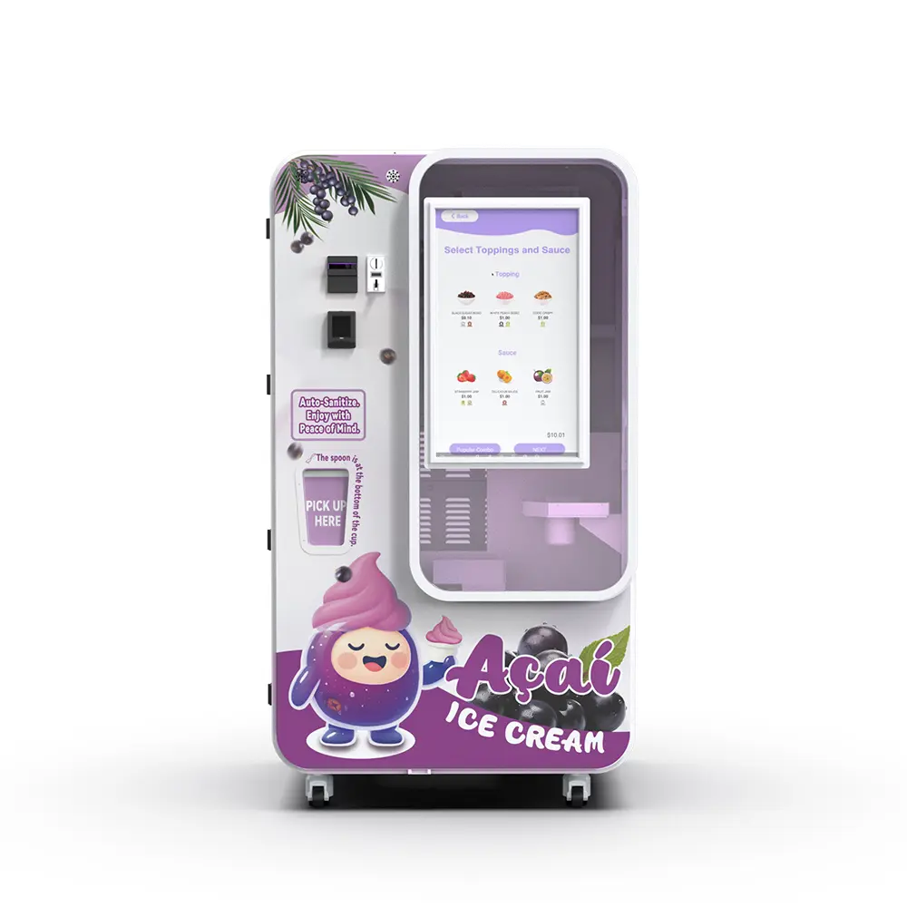 Specialty ice cream vending machine for tourist attractions