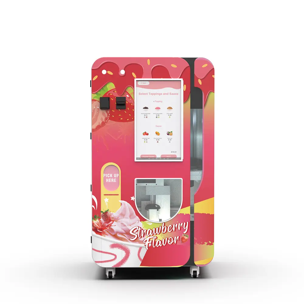 Huaxin Smart Ice Cream Vending Machine - Commercial Automatic High-Efficiency Low-Energy with Remote Control & 59 Flavors